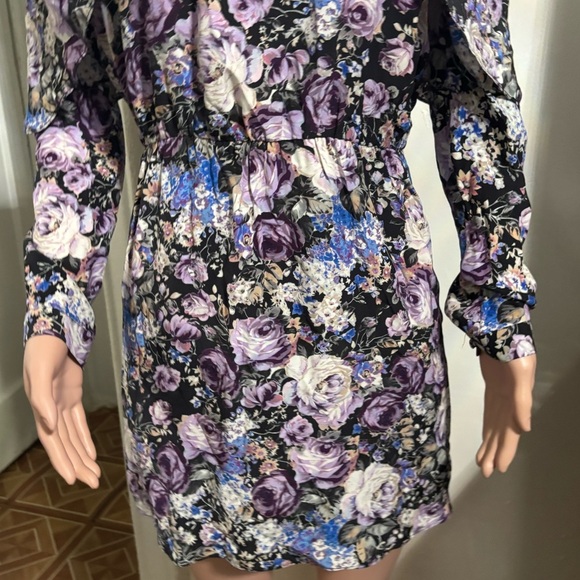 PARKER Women’s Noemi Floral Cold Shoulder Silk Dress - Picture 7 of 15